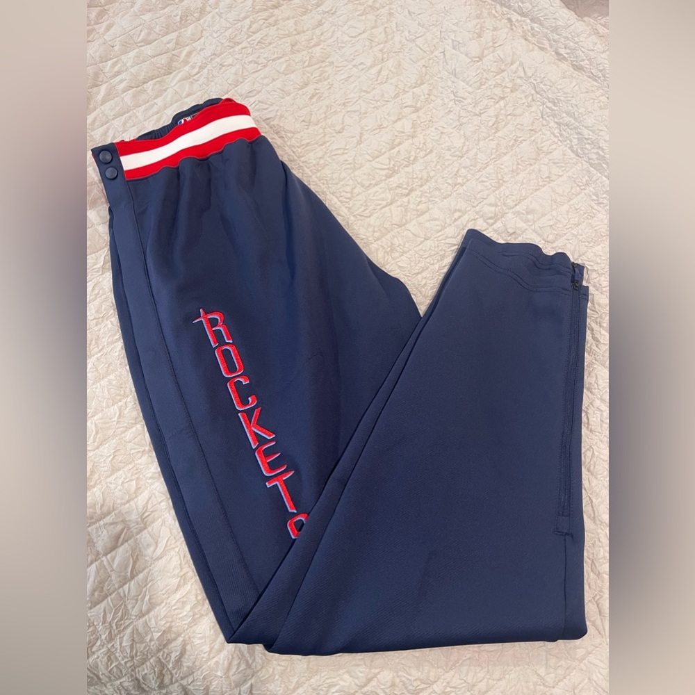 NIKE NBA Houston Rockets Showtime Therma Flex Sweatpants Mens XL Tall Blue 75th
